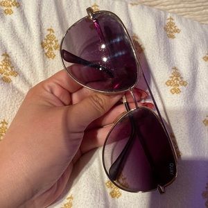 Quay Australia Sunglasses Aviator Sahara Desi Perkins Gold/Brown Lenses